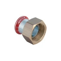 Geberit Mapress C-acier zingué raccord 2-pièces avec écrou libre avec joint plat FF 35 x 6/4 F
