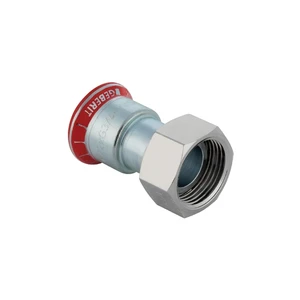 Geberit Mapress C-acier zingué raccord 2-pièces avec écrou libre joint plat FF 22 x 3/4 F