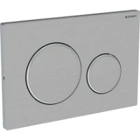PLAQUE DE COMMANDE TOILETTE GEBERIT SIGMA 20 inox a visser 2 boutons de commande