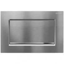 Geberit Sigma 10 plaque de commande - chromé mat pour réservoir synthétique à encastrer 1 bouton de commande - chromé autour bouton