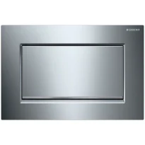 Geberit Sigma 10 plaque de commande - chromé pour réservoir synthétique à encastrer 1 bouton de commande - chromé autour bouton