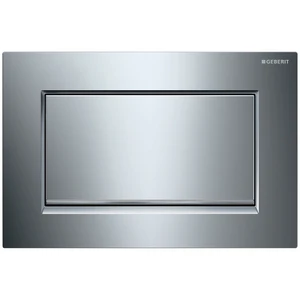 Geberit Sigma 10 plaque de commande - chromé pour réservoir synthétique à encastrer 1 bouton de commande - chromé autour bouton