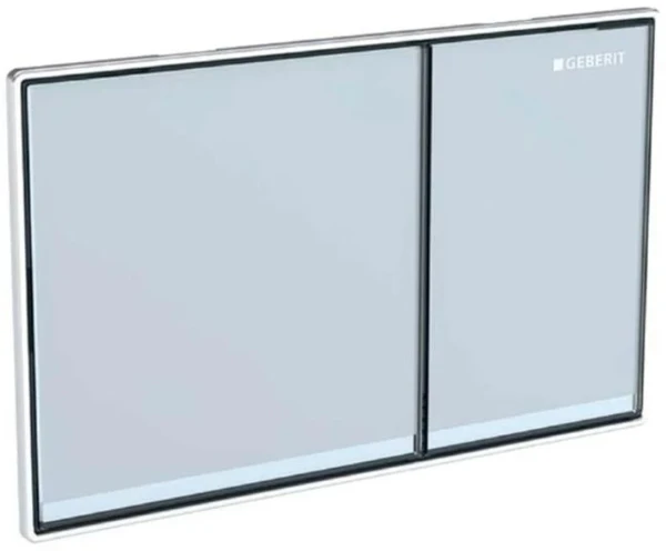 PLAQUE DE COMMANDE TOILETTE GEBERIT SIGMA 70 blanc verre alimentation réseau/rinçage à 2 volumes (3/6L)
