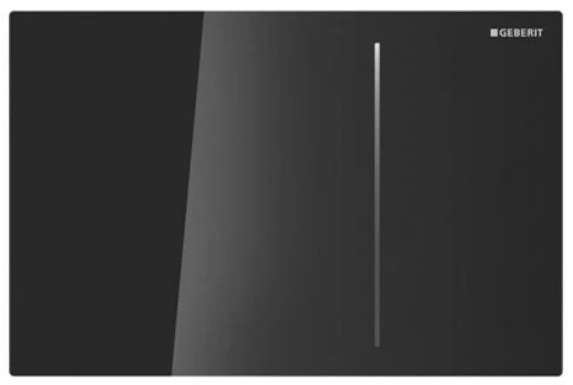 PLAQUE DE COMMANDE TOILETTE GEBERIT SIGMA 70 noir verre alimentation réseau/rinçage à 2 volumes (3/6L)