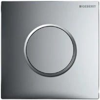 PLAQUE DE COMMANDE GEBERIT SIGMA 10 chromé synthetique satin/chromé ur bouton pneumatique pour urinoir