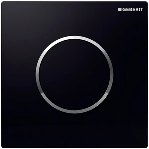Geberit Sigma 10 plaque de commande urinoir - noir chromé - bouton poussoir pneumatique manuel