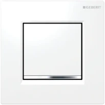 Geberit Type 30 plaque de commande urinoir - blanc - bouton poussoir pneumatique manuel - chromé