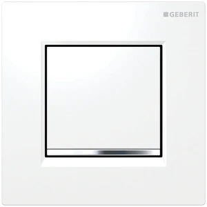 Geberit Type 30 plaque de commande urinoir - blanc - bouton poussoir pneumatique manuel - chromé