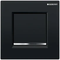 Geberit Type 30 plaque de commande urinoir - noir - bouton poussoir pneumatique manuel - chromé