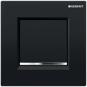 Geberit Type 30 plaque de commande urinoir - noir - bouton poussoir pneumatique manuel - chromé