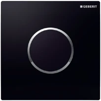 COMMANDE D'URINOIR GEBERIT SIGMA 10 noir metal chromé/noir ur electronique 230v et ir