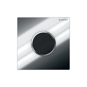 COMMANDE D'URINOIR GEBERIT SIGMA 10 chromé metal satin/chromé ur electronique,ir et batterie 9v