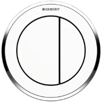 PLAQUE DE COMMANDE GEBERIT TYPE 10 blanc/chromé -