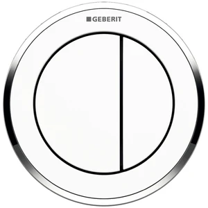 PLAQUE DE COMMANDE GEBERIT TYPE 10 blanc/chromé -