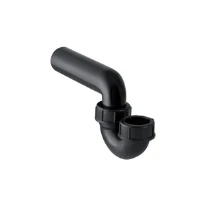 Geberit PE siphon 56 MM X 56 MM noir pe avec entrée verticale et sortie horizontale
