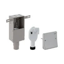 Geberit Uniflex siphon à encastrer 50 MM X 56 MM polypropylène pour machine à laver-séchoir-avec plaque de finition en inox