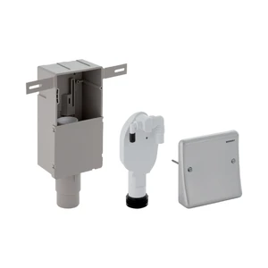 Geberit Uniflex siphon à encastrer 50 MM X 56 MM polypropylène pour machine à laver-séchoir-avec plaque de finition en inox