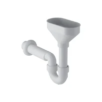 ENTONNOIR GEBERIT 40 MM blanc polypropylene avec siphon et rosace