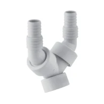 Geberit raccordement double pour siphon cuisine - blanc
