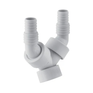 Geberit raccordement double pour siphon cuisine - blanc
