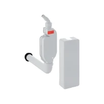 Geberit PP siphon apparent pour toestellen WMA x 40 mm - blanc - montage apparent avec plaque