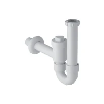 Geberit PP siphon tubulaire simple avec clapet à boule 6/4 x 40 mm - blanc - anneau réducteur 6/4 x 5/4