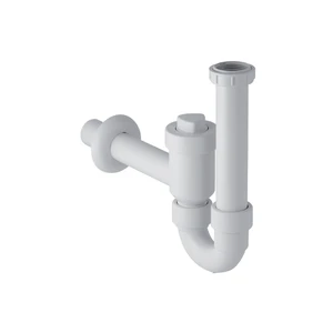 Geberit PP siphon tubulaire simple avec clapet à boule 6/4 x 40 mm - blanc - anneau réducteur 6/4 x 5/4