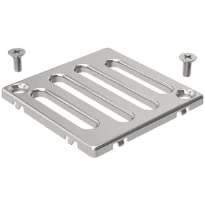 Geberit grille 71 - 71 o 5  mm rvs carré p/siphon de douche 8x8 cm, de viser