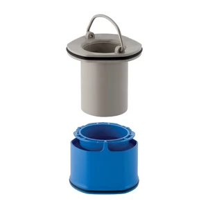 Geberit WSS trop-plein 90 chromé avec support pour uniflex 90 tub plat