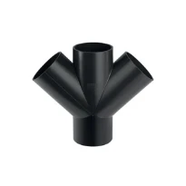 Geberit PE té double 45° 110 x 110 x 110 x 110 mm