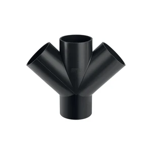 Geberit PE té double 45° 110 x 110 x 110 x 110 mm