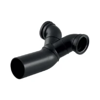 COURBE DOUBLE GEBERIT 110 MM noir pe 90 degr. - pour wc suspendue - montage horizontal