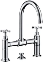 MELANGEUR DE LAVABO DUO-COMMANDE AXOR MONTREUX chromé a pont avec vidage 5/4