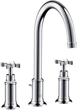 MELANGEUR DE LAVABO 3-TROUS AXOR MONTREUX chromé avec vidage 5/4
