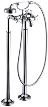 MELANGEUR BAIGNOIRE DUO-COMMANDE AXOR MONTREUX chromé montages a cot? avec douchette-flexible