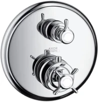 Axor Montreux set de finition chromé pour thermostat encastré avec robinet d’arrêt