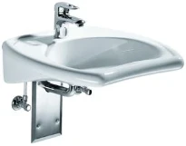 Geberit Vitalis lavabo pour les personnes handicapées 550 x 550 mm - blanc - sans trou de robinet - sans trop-plein