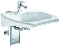 Geberit Vitalis lavabo pour les personnes handicapées 550 x 550 mm - blanc - sans trou de robinet - avec trop-plein