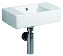 Geberit Renova Nr1 Plan lave-mains 400 x 250 mm - blanc - sans trou de robinet - avec trop-plein