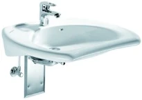 Geberit Vitalis lavabo pour les personnes handicapées 650 x 600 mm - blanc - sans trou de robinet - avec trop-plein