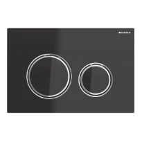 PLAQUE DE COMMANDE TOILETTE GEBERIT SIGMA 21 24,6 - 1,4 o 16,4 ! cm noir verre pour rinçage à 2 volumes