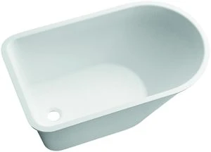 Geberit Bambini kinderbad acryl 770 x 470 x 310 mm - wit - afvoergarnituur rubberen stop - standpijp