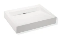 Hewi lavabo 600 x 450 x 100 mm - blanc alpin - minéral - sans trou de robinet - sans trop-plein