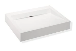 Hewi lavabo 600 x 450 x 100 mm - blanc alpin - minéral - sans trou de robinet - sans trop-plein