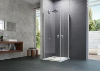 PORTE DE DOUCHE PIVOTANTE HUPPE DESIGN P 80 - 200 ! CM gris argent mat verre de securite intima regl.78,5-80 cm, pour niche