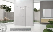 CLOISON FIXE NOVELLINI KUADRA 94 - 200 ! chromé transparent