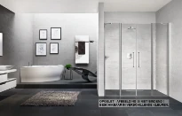 PORTE DE DOUCHE NICHE NOVELLINI YOUNG 2.0 117 - 200 ! noir transparent réglable 117/121