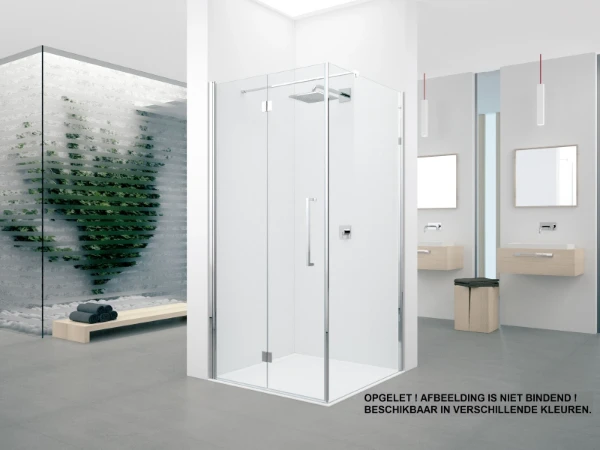 VOUW DOUCHEDEUR NOVELLINI YOUNG 2.0 85 - 200 ! mat chroom transparant regelbaar 85/87 - links