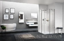 PORTE DE DOUCHE ACCES D'ANGLE NOVELLINI YOUNG 2.0 81 - 200 ! chromé mat transparent