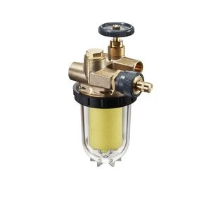 Oventrop mazoutfilter FF 3/8 x 3/8 - nikkelelement 100-150my - met terugvoer in zuigkring